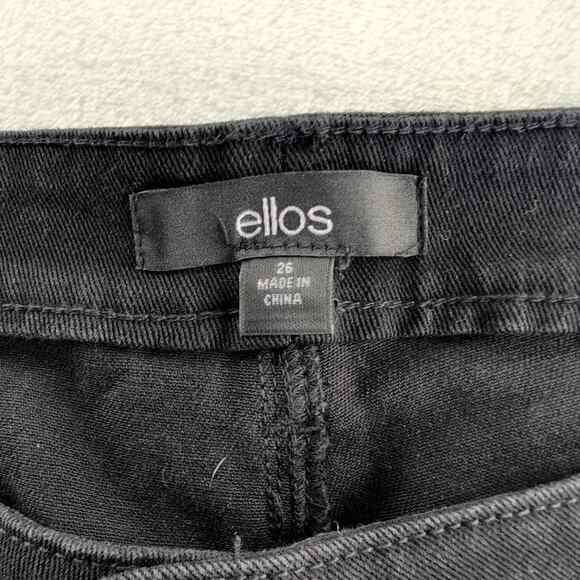 Ellos Hight Waist Straight Leg Black Jeans Women's Size 26 Minimalist Tonal - Picture 2 of 8